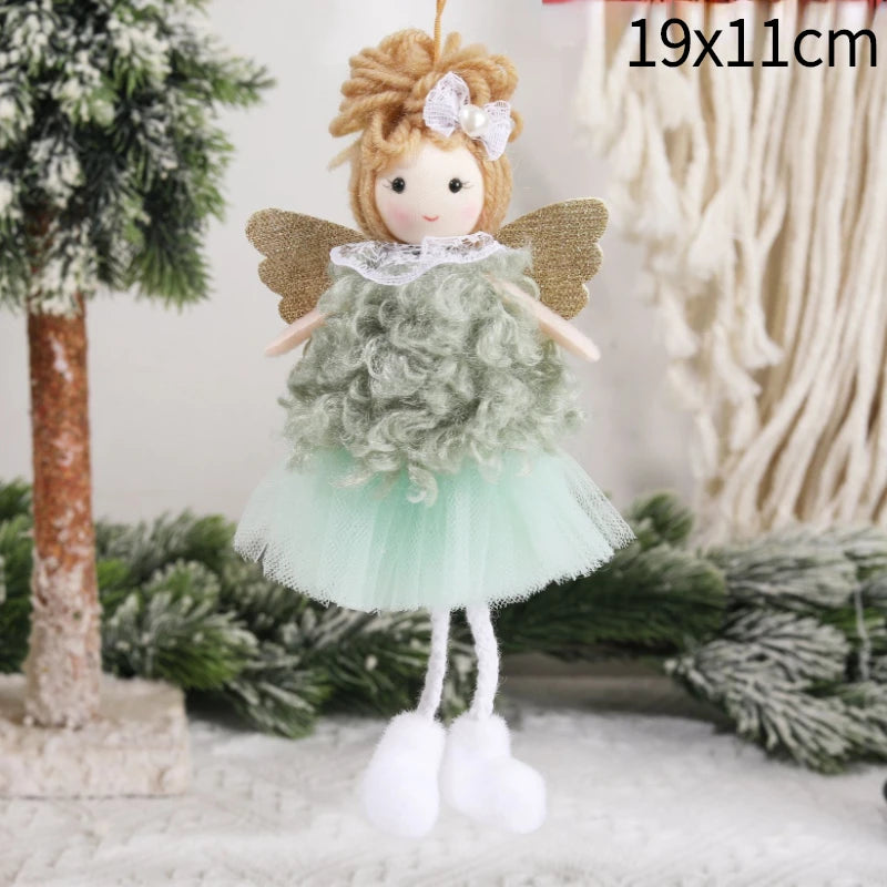 Ángeles navideños con colgante y muñecas para el árbol de Navidad 2026 Decoración navideña para el hogar.