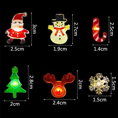 Guirnalda de luces LED de 2 m con 20 LED de Papá Noel y copos de nieve para decoración navideña del hogar. Ideal para adornar el árbol de Navidad o como regalo para niños. Año Nuevo 2025.