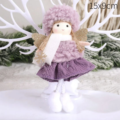 Ángeles navideños con colgante y muñecas para el árbol de Navidad 2026 Decoración navideña para el hogar.