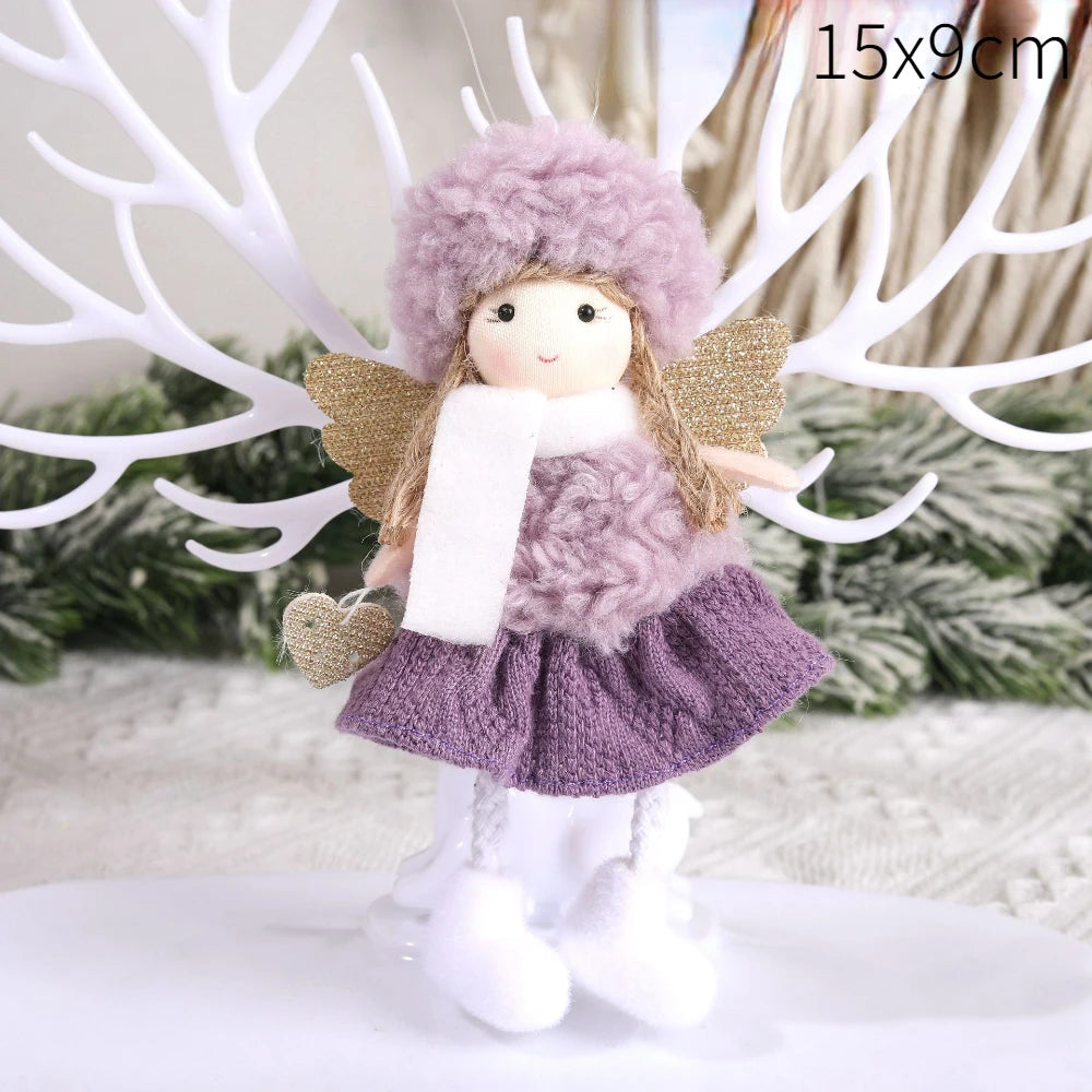 Ángeles navideños con colgante y muñecas para el árbol de Navidad 2026 Decoración navideña para el hogar.