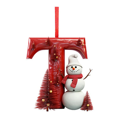 Letras colgantes acrílicas de la A a la Z (26 letras). Ideal para decorar el árbol de Navidad.