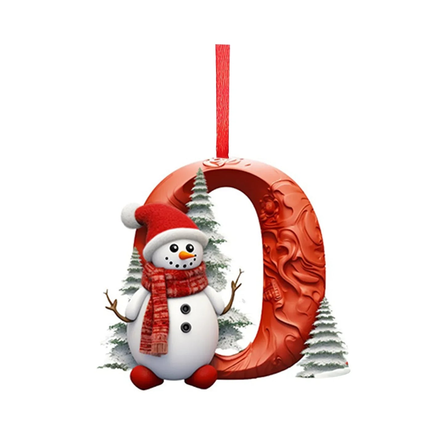 Letras colgantes acrílicas de la A a la Z (26 letras). Ideal para decorar el árbol de Navidad.