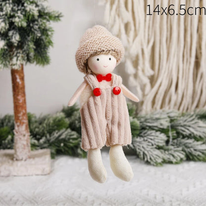 Ángeles navideños con colgante y muñecas para el árbol de Navidad 2026 Decoración navideña para el hogar.