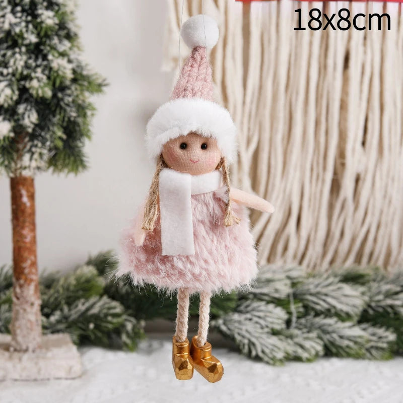 Ángeles navideños con colgante y muñecas para el árbol de Navidad 2026 Decoración navideña para el hogar.