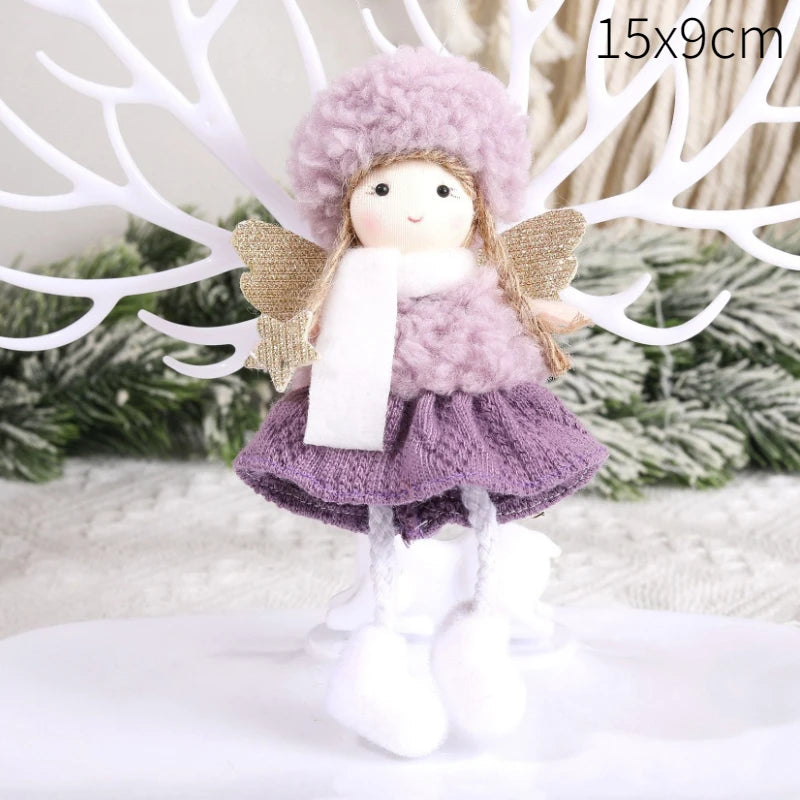 Ángeles navideños con colgante y muñecas para el árbol de Navidad 2026 Decoración navideña para el hogar.