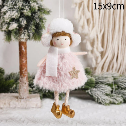 Ángeles navideños con colgante y muñecas para el árbol de Navidad 2026 Decoración navideña para el hogar.